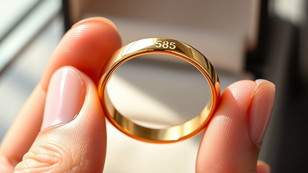 14 karat gold purity indicator