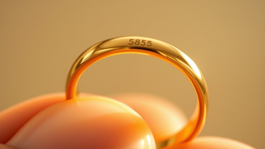 14k gold purity indicator