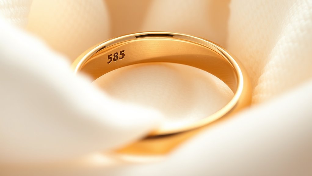 585 gold purity stamp