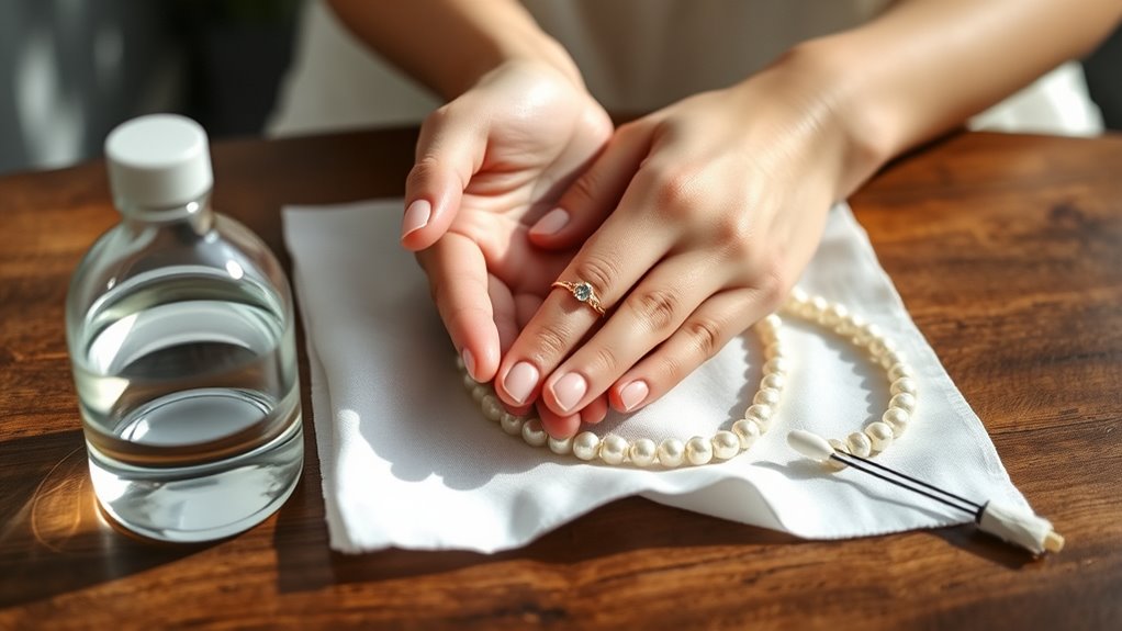 avoid alcohol on porous and organic jewelry