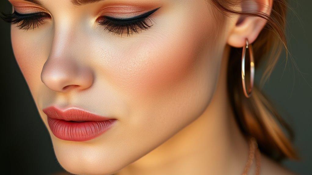 balance makeup with jewelry