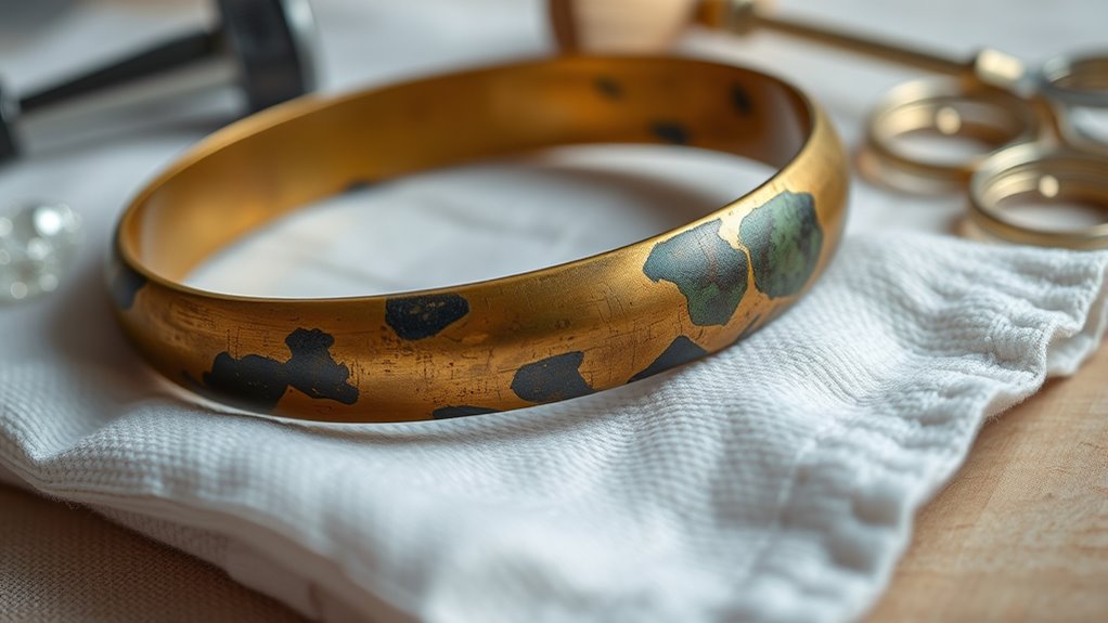 brass tarnish green stains