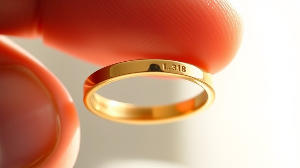 check for genuine gold markings