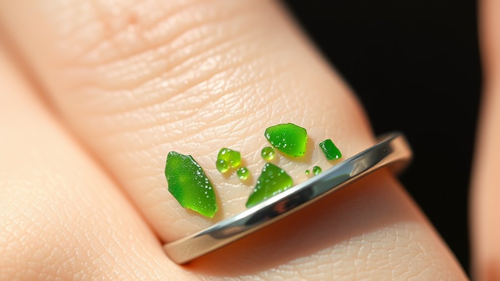 copper oxidation causes green skin