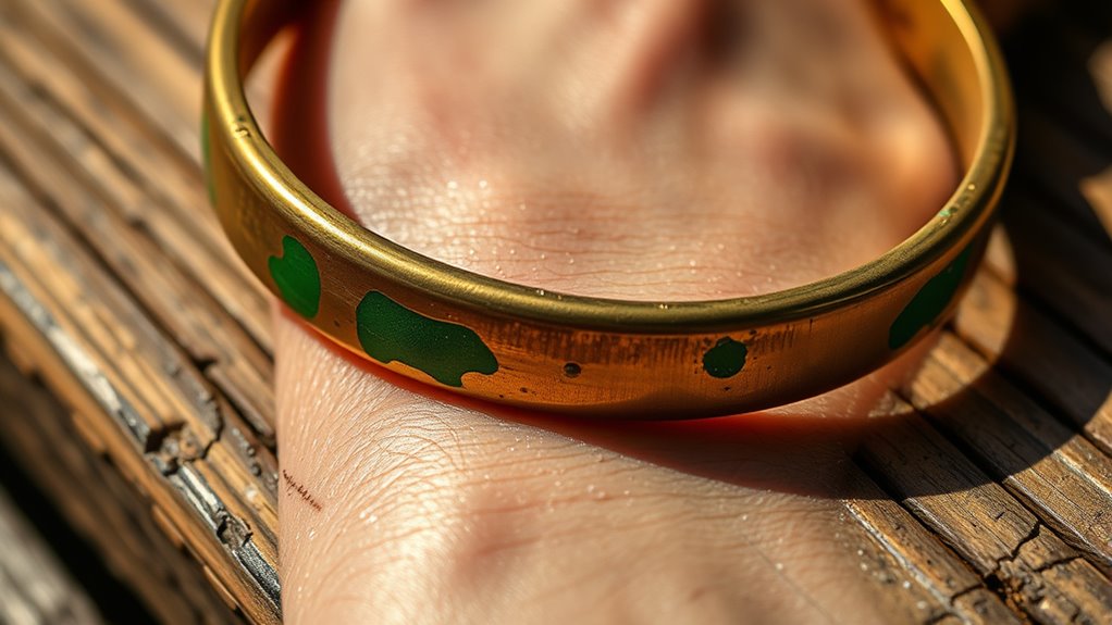 copper oxidation causes skin staining