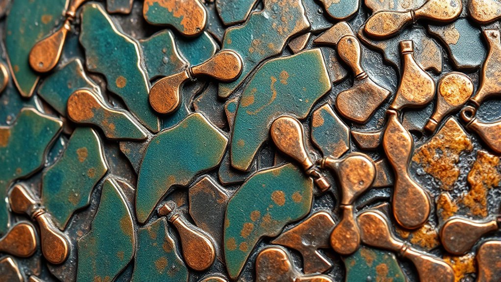 copper patina color variations