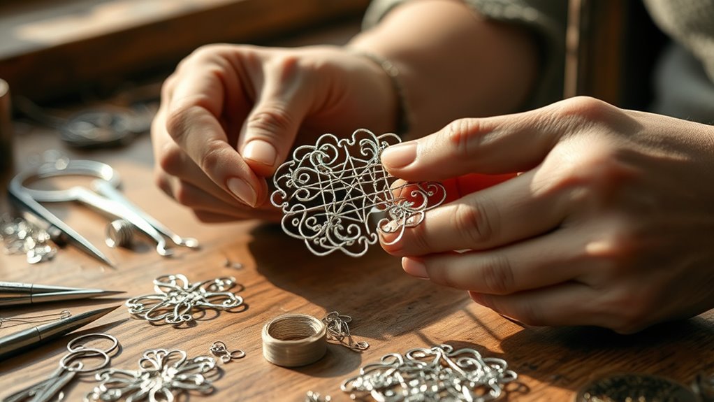 delicate handcrafted intricate wire