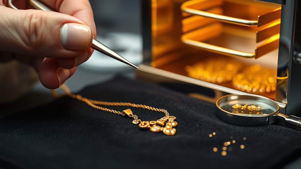 electroplating gold onto metal