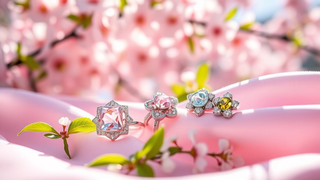 floral and pastel jewelry