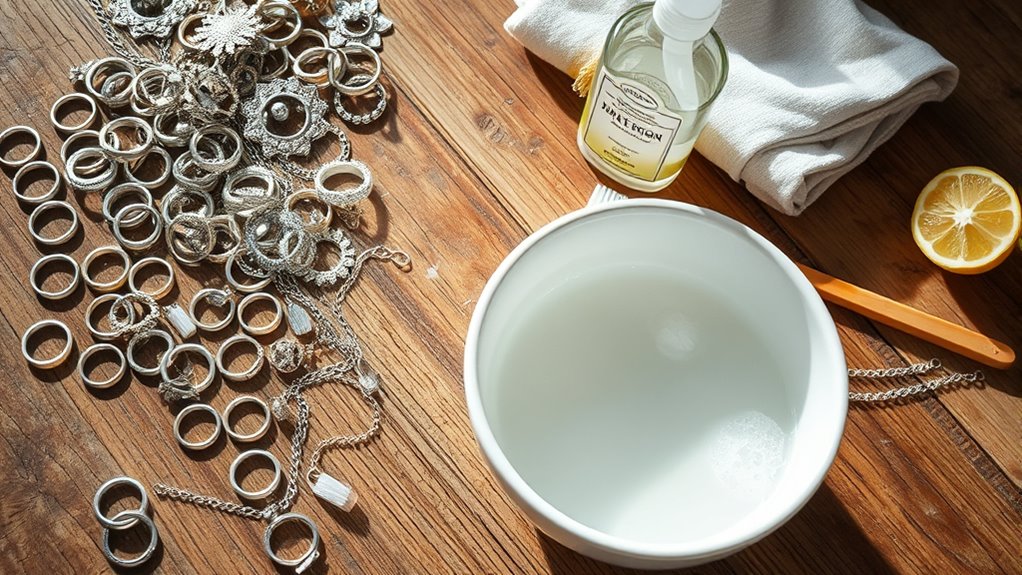 gather jewelry cleaning supplies