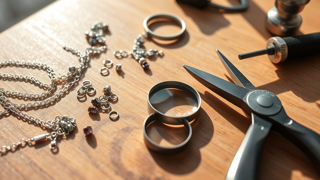 gather jewelry making supplies safely