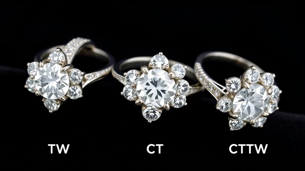 gemstone and diamond weights