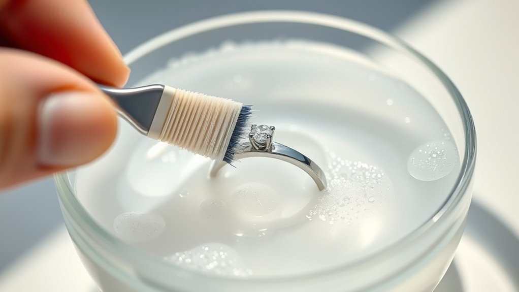 gentle soaking and brushing