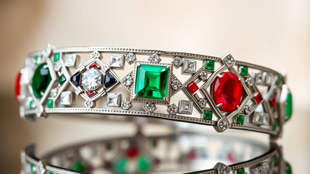 geometric contrasting intricate jewelry