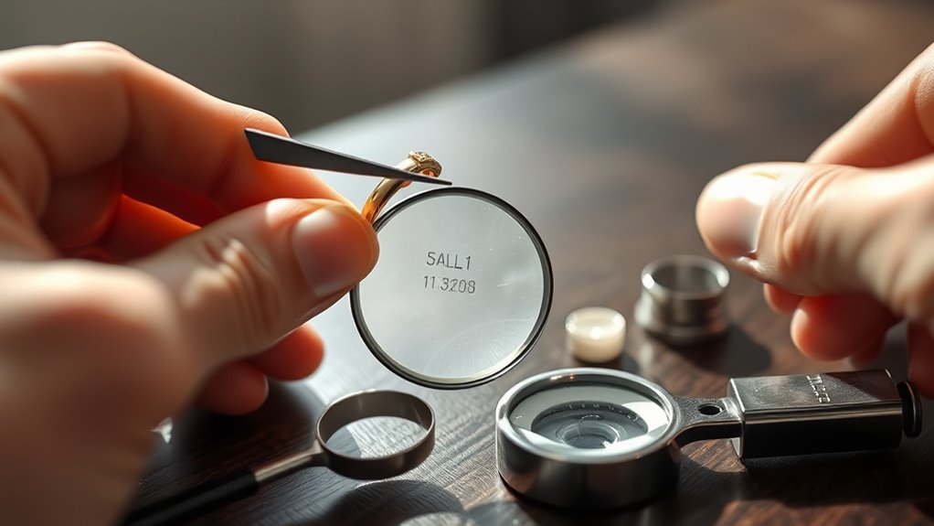 gold purity hallmarks identification