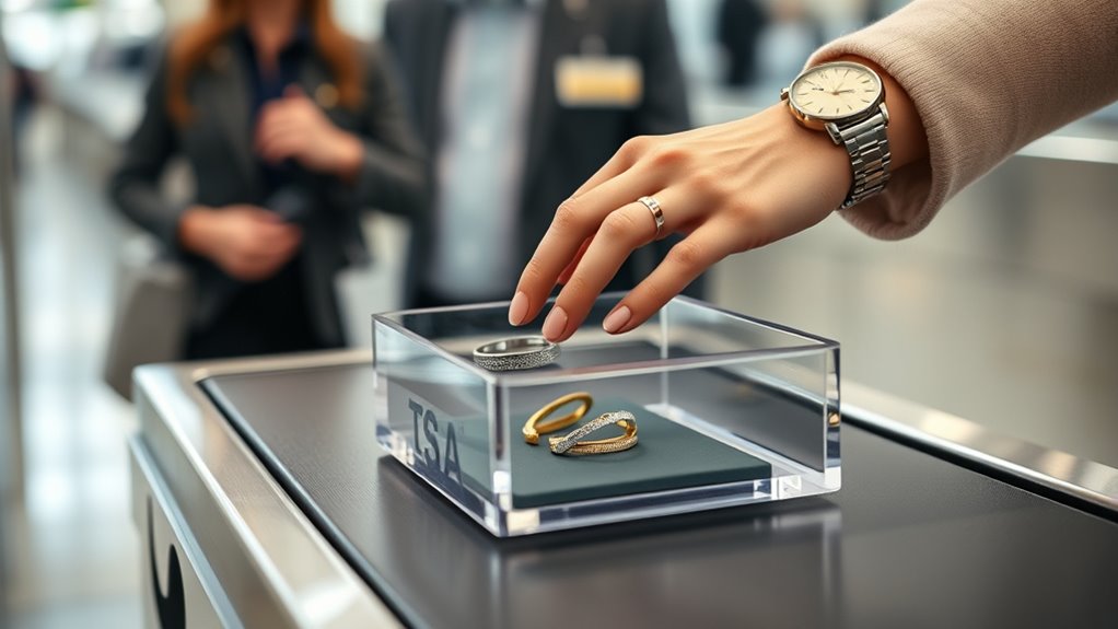 handle jewelry during screening