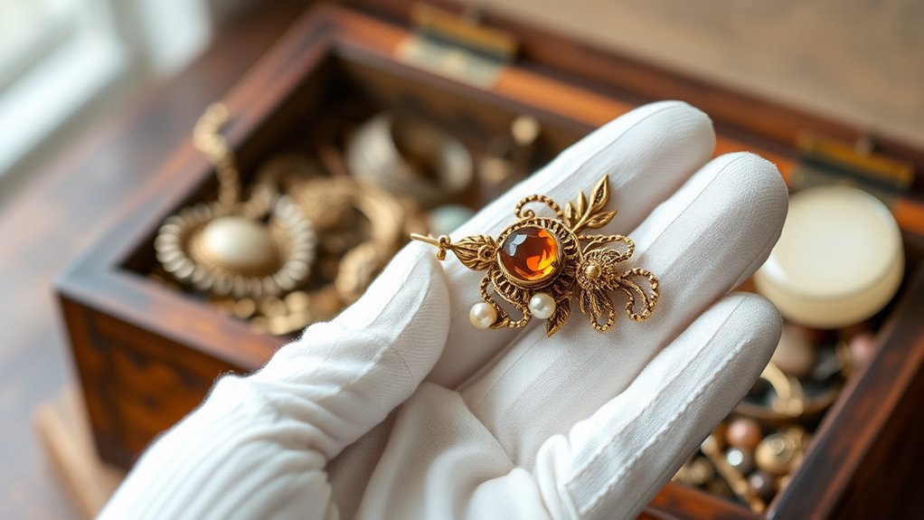 identify vintage jewelry materials