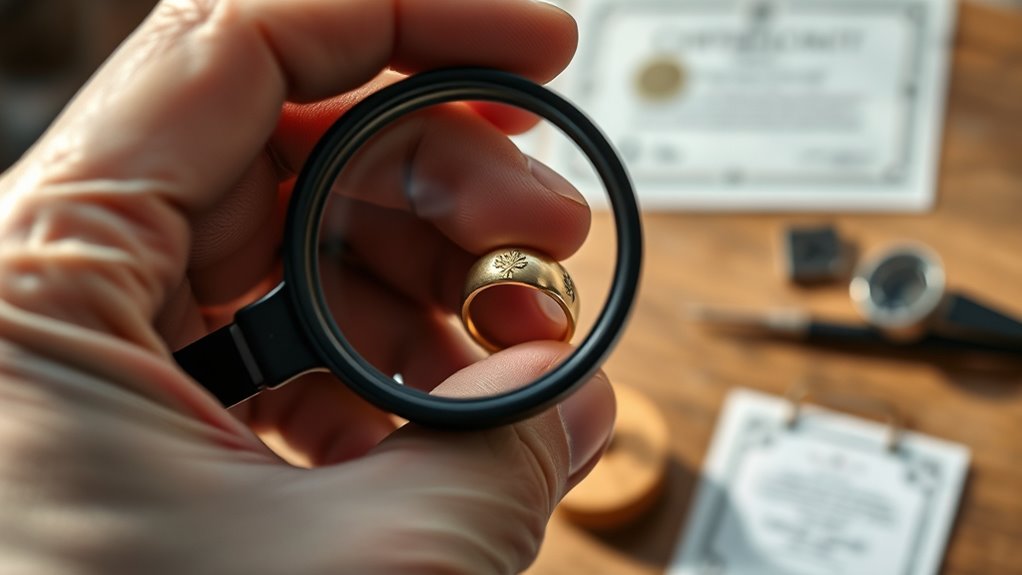 inspect hallmark details carefully