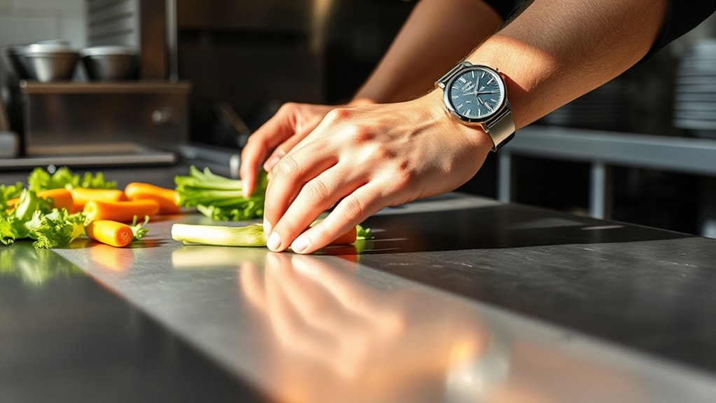 limit jewelry during food handling