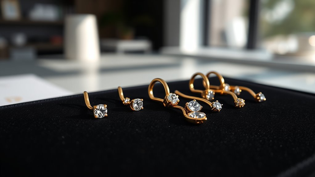 luxury gold piercing jewelry