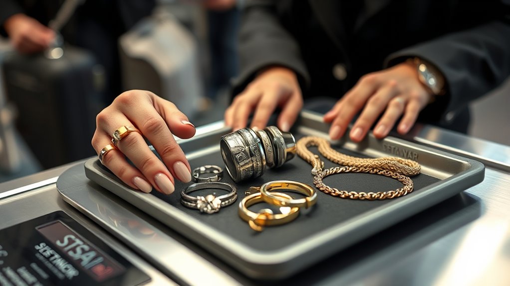 metal jewelry can trigger alarms