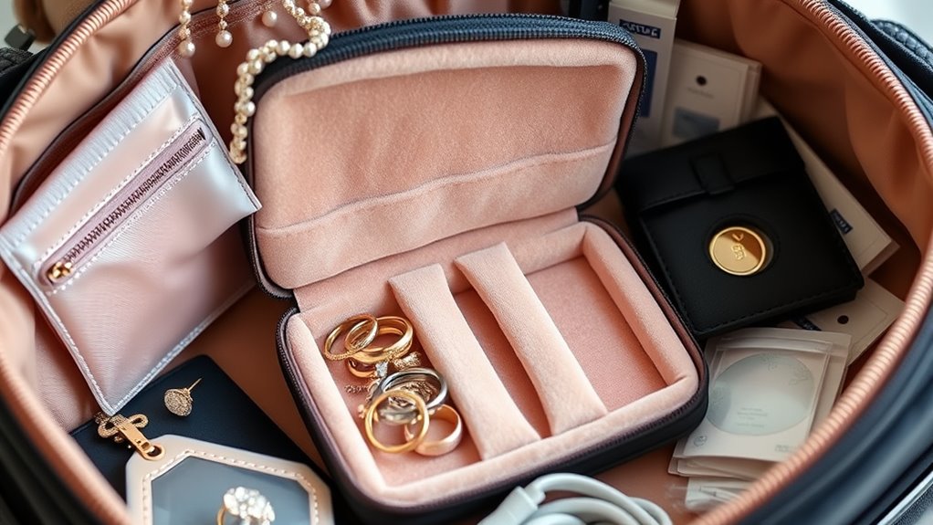 organized jewelry travel safeguards