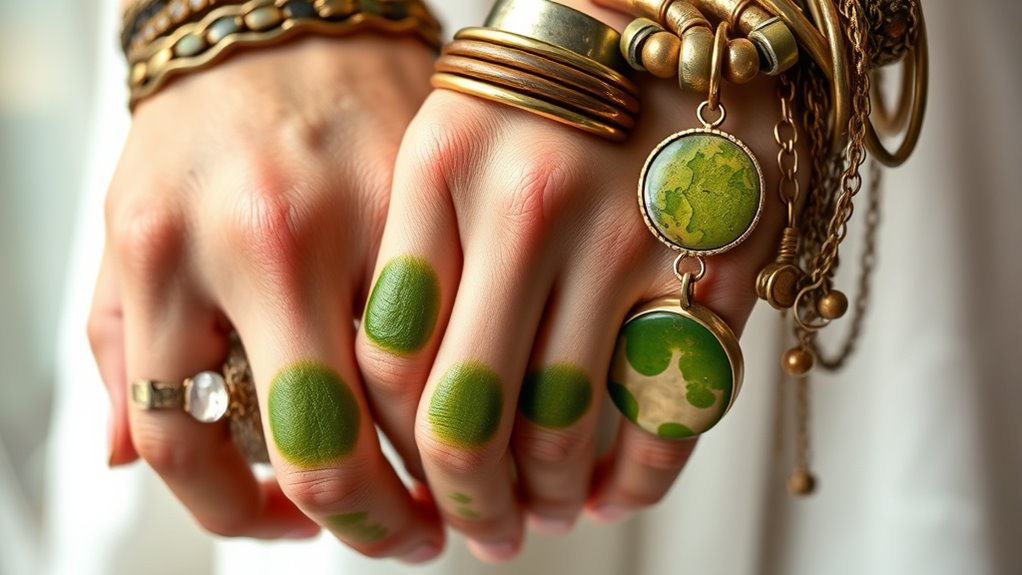 reactive metals cause skin stains