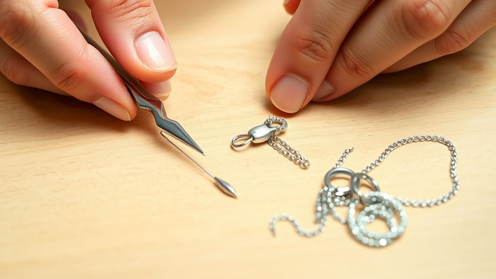 replace jewelry clasp securely