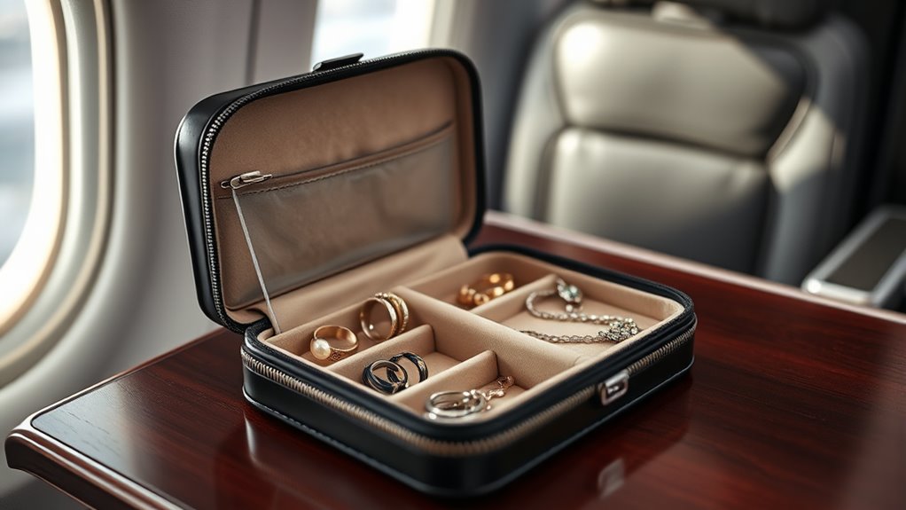 secure organized travel jewelry