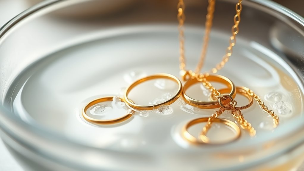 soak gold jewelry safely