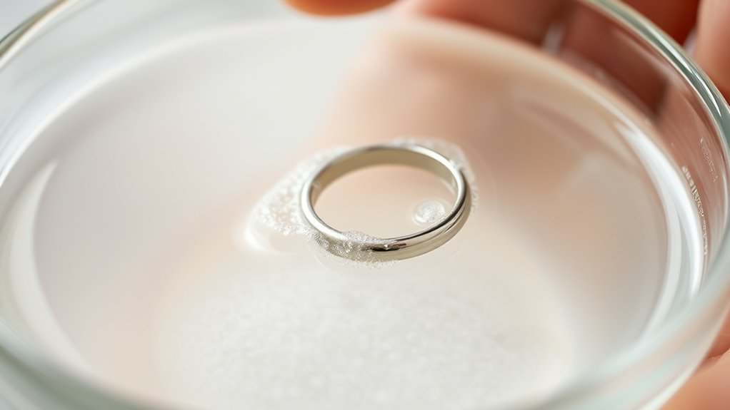 soak jewelry in soapy water