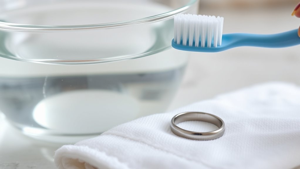 use lukewarm water and soap