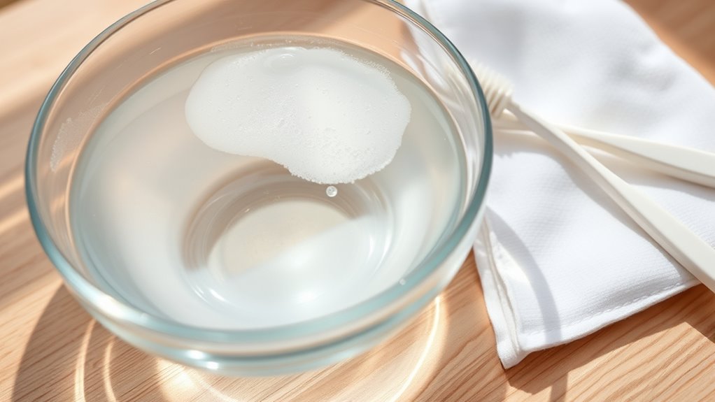 use mild soap and warm water