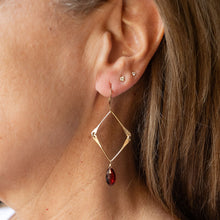 Load image into Gallery viewer, Garnet Kite Earrings
