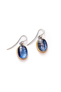 Kyanite Oval Drop Earrings