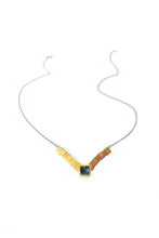 Load image into Gallery viewer, Teal Kyanite Square Pivot Necklace
