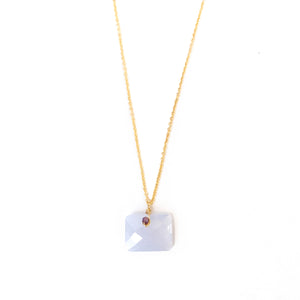 Lavender Chalcedony Necklace