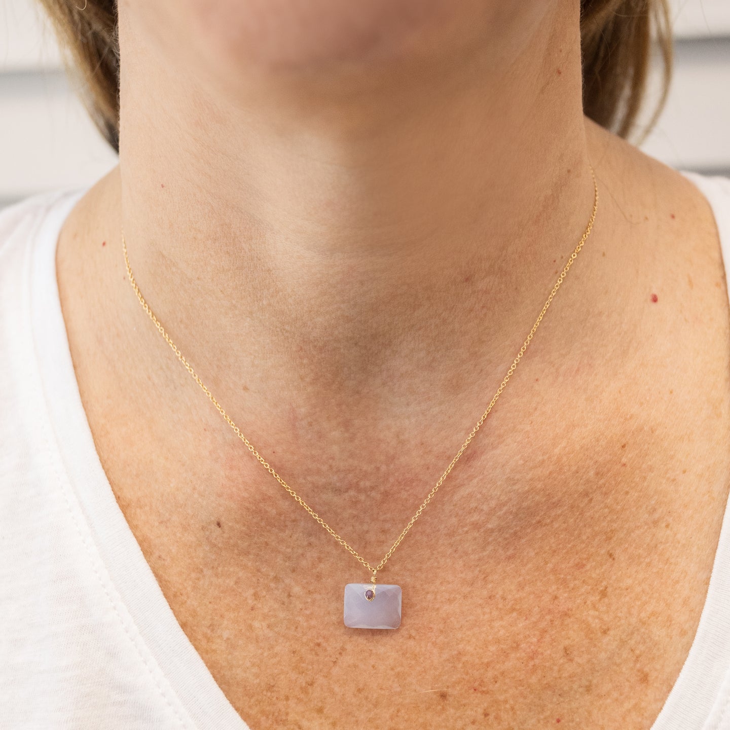 Lavender Chalcedony Necklace