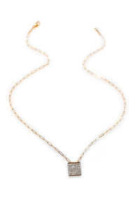 Diamond Square Necklace