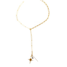 Load image into Gallery viewer, Zircon Y Style Necklace 14K Gold
