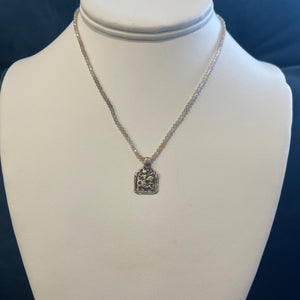 White Sapphire Vintage Pendant