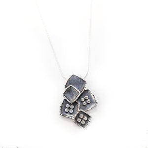 Oxidized Square Necklace