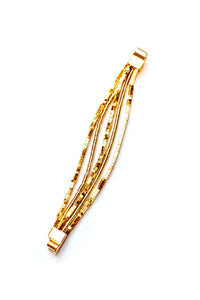 Gold Cubic Magnetic Bracelet