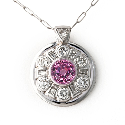 Spinel Round Pendant