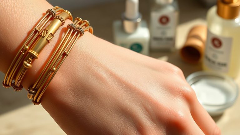 brass jewelry skin green