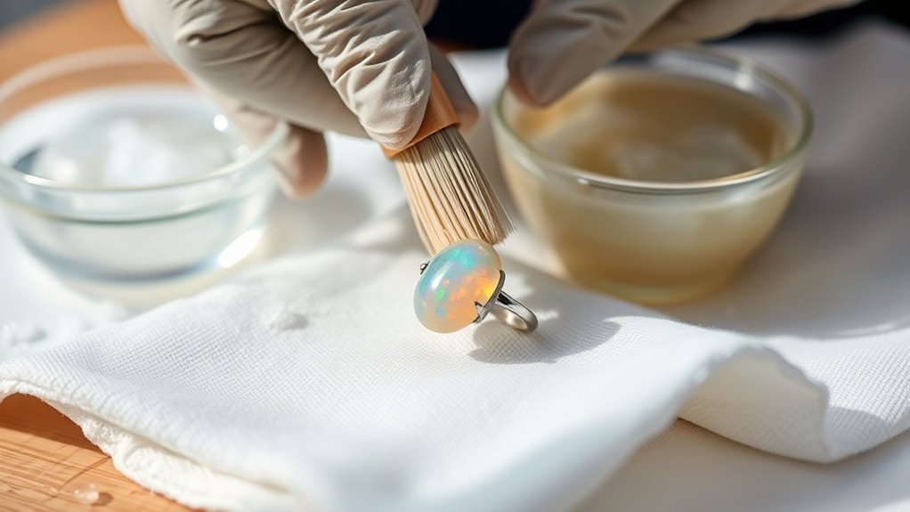 clean opal jewelry properly