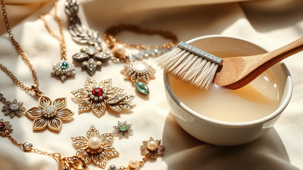 clean vintage jewelry gently