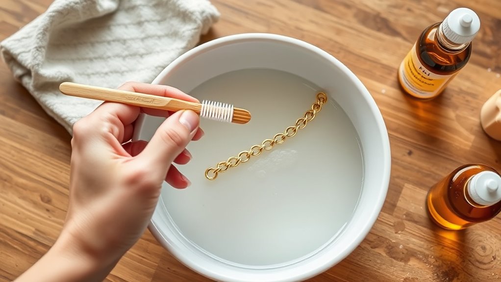 cleaning gold filled jewelry step by step