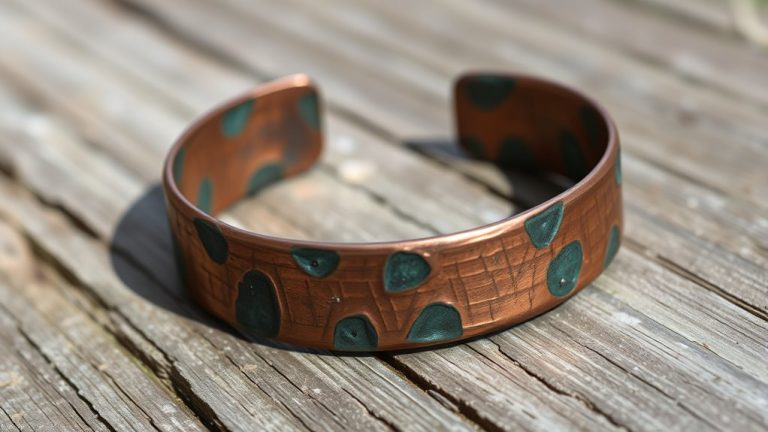 dull greenish aged appearance