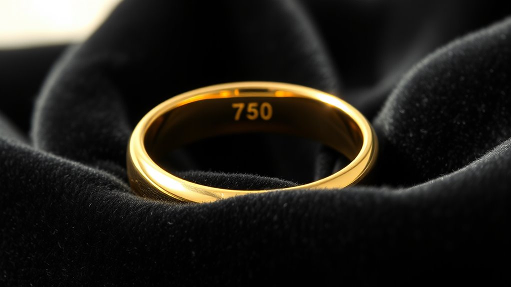 gold purity indicator 750